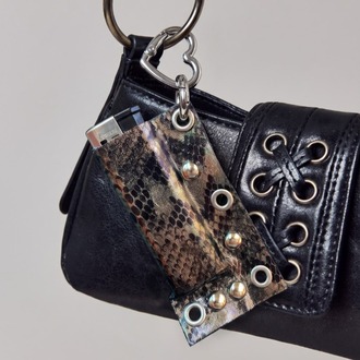 snake skin pattern leather case