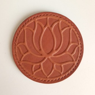 Lotus Deri Bardak Altlığı