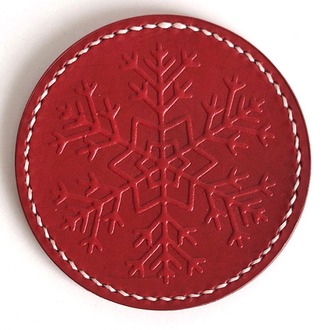 Snow Deri Bardak Altlığı