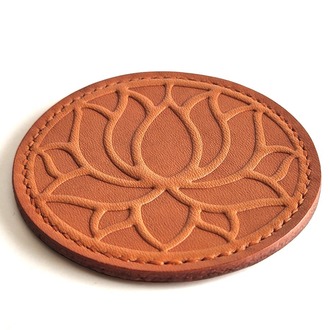 Lotus Deri Bardak Altlığı