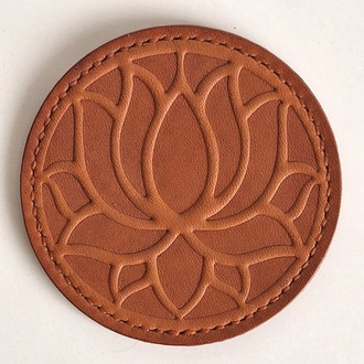 Lotus Deri Bardak Altlığı