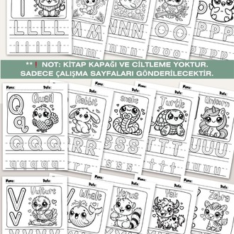 Hayvan Boyama Alfabe – Çocuklar İçin ABC (OK13)