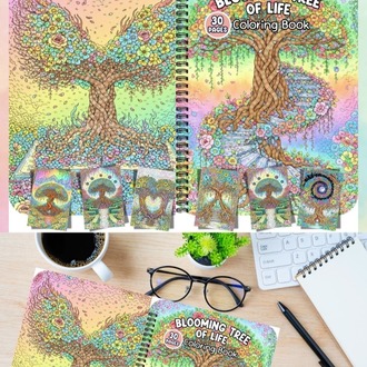 Blooming Tree of Life Boyama Kitabı (A409)