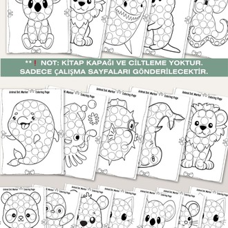 Eğlenceli Hayvan Nokta Boyama Sayfaları (OK16)