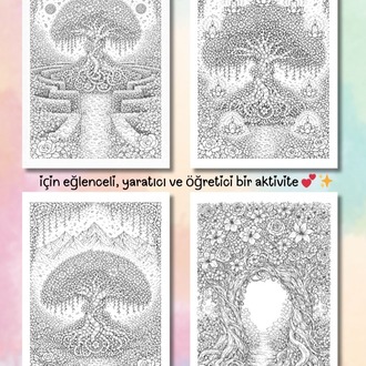 Blooming Tree of Life Boyama Kitabı (A409)