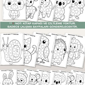 Eğlenceli Hayvan Nokta Boyama Sayfaları (OK16)