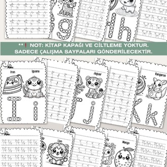 Alfabe Boyama ve Çalışma Sayfaları (OK17)