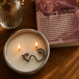 "Ejderhanı nasıl eğitirsin?" mumu (Gümüş renk)