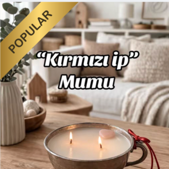 Kırmızı ip mumu