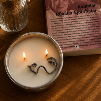 "Ejderhanı nasıl eğitirsin?" mumu (Gümüş renk)