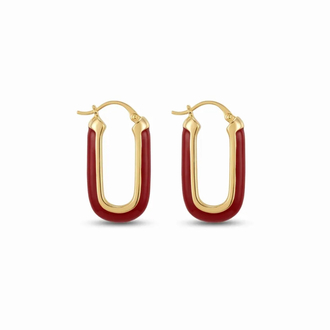Bordo gold küpe
