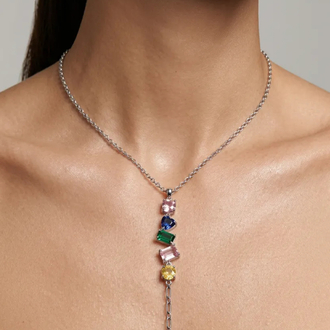 Rainbow Silver Necklace