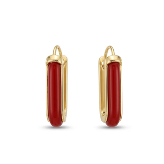 Bordo gold küpe
