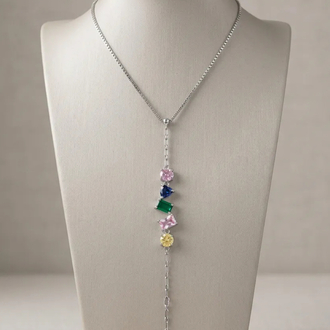 Rainbow Silver Necklace