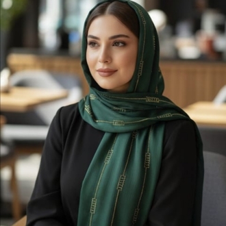 Sadakat hanımın şalı Zümrüt yeşili 