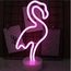 3D Neon Işıklı Flamingo Unicorn Kaktüs Kalp Işıldak Gece Lambası