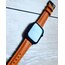 Dolgulu Turuncu Apple watch  Deri Kordon 