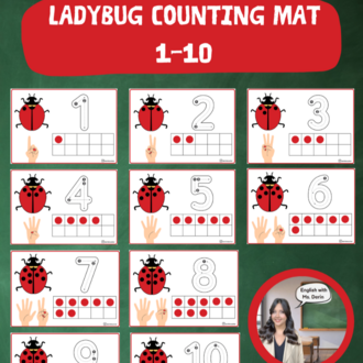 Ladybug Counting Mats 1-10 (PDF)