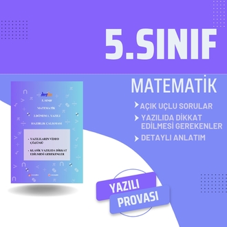 5.SINIF MATEMATİK 2. DÖNEM 1. YAZILI HAZIRLIK (AÇIK UÇLU SORULAR)
