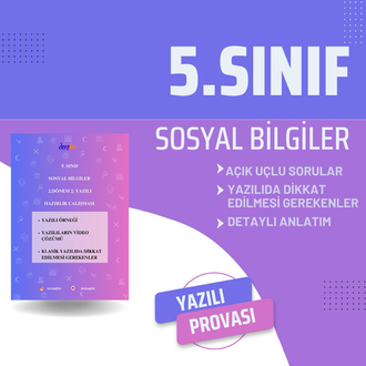 5.Sınıf Tüm Dersler 2.Dönem 2.Yazılı Hazırlık Seti