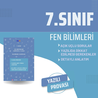 7. SINIF 2. DÖNEM 2. YAZILI TÜM DERSLER YAZILI SETİ