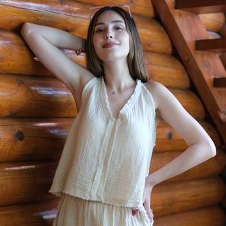V YAKA MÜSLİN BODY
