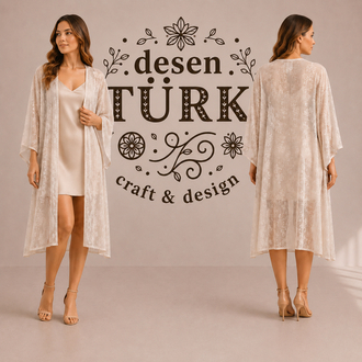 Kordone Dantel Kaftan