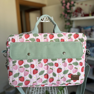 Çilekli Laptop Çantası