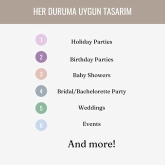 Özel Tasarım Davetiye - Her Etkinliğe Uygun