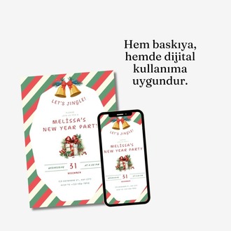 Minimal Yılbaşı Davetiyesi