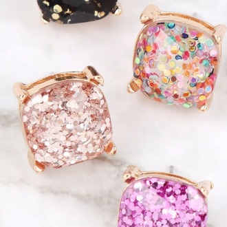 Ae0333-Glitter Epoxy Stud Earrings