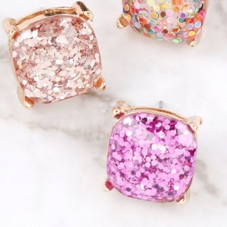 Ae0333-Glitter Epoxy Stud Earrings