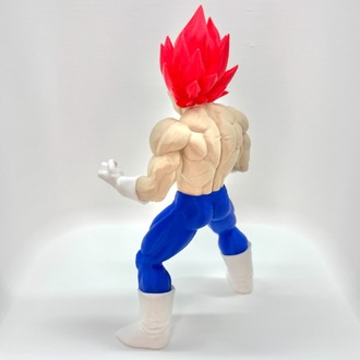 Özel Üretim Vegeta - Super Saiyan God (Dragon Ball) 3D Baskı Koleksiyon Figürü (18 cm)