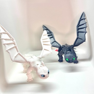 Özel Üretim Hareketli Dişsiz (Toothless) 3D Baskı Koleksiyon Figürü / Oyuncak