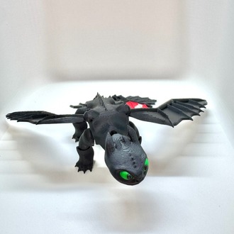 Özel Üretim Hareketli Dişsiz (Toothless) 3D Baskı Koleksiyon Figürü / Oyuncak