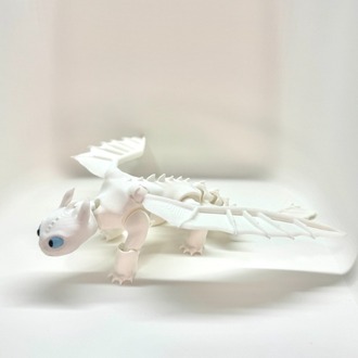 Özel Üretim Hareketli Işığın Öfkesi (Light Fury) 3D Baskı Koleksiyon Figürü/Oyuncağı
