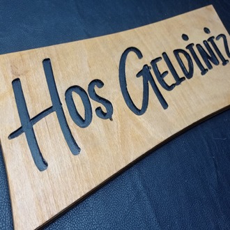 Ahşap Hoş Geldiniz Tabelası