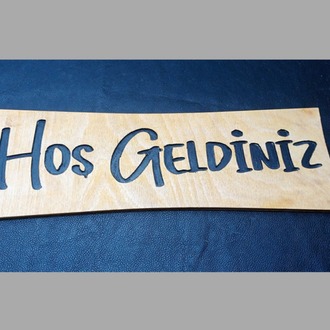 Ahşap Hoş Geldiniz Tabelası