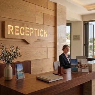 Ahşap Işıklı Reception Tabelası