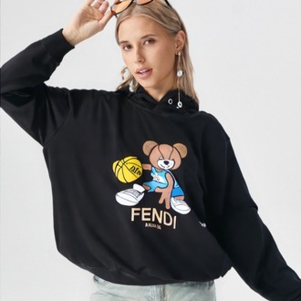 Kapşonlu Sweatshirt nakışlı