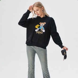 Kapşonlu Sweatshirt nakışlı