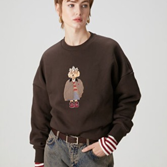 Kışlık taş detaylı Sweatshirt