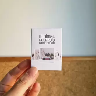 Minimal Polaroid Kutulu Sticker