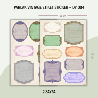 DY-004 Vintage Etiket 2 Sayfa
