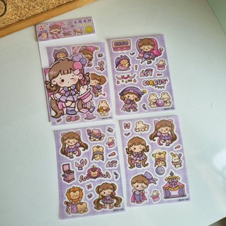 4 sayfa Sevimli Sticker Seti LEYLA