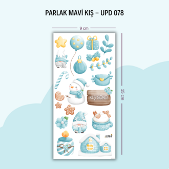 UPD-078 Mavi Kış Sticker