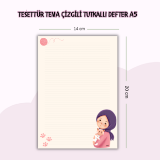 Tesettür Çizgili Tutkallı Defter