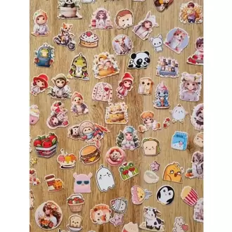 100+ Adet Kawaii Sticker Kutu