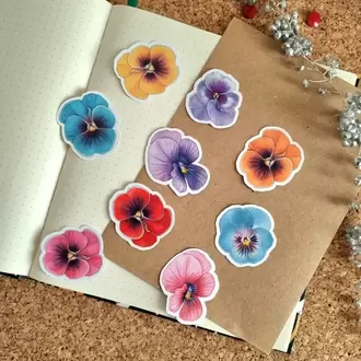 Menekşe Büyük Boy Sticker