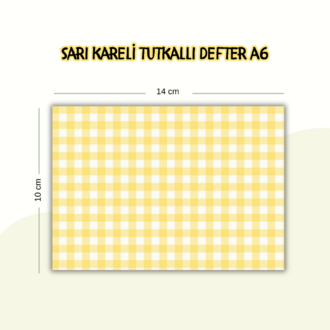 Sarı Tasarımlı Tutkallı Defter